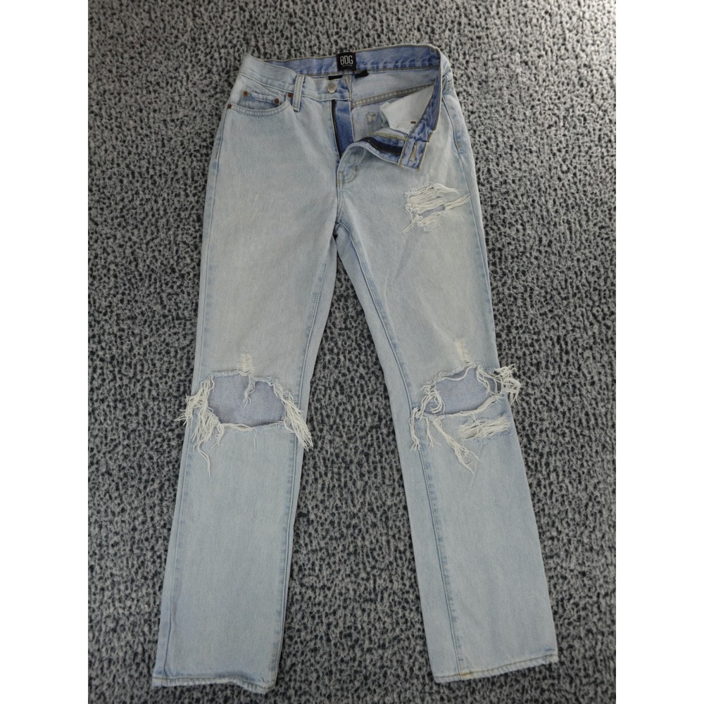 BDG Bootcut Distressed High Rise Straight Leg Jeans Light Wash 27x30‎